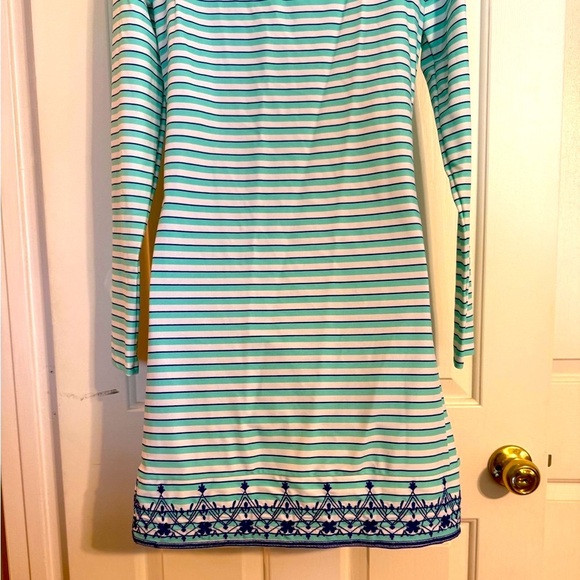 “CABANA LIFE” Striped & Embroidered Mini Dress - Picture 9 of 11